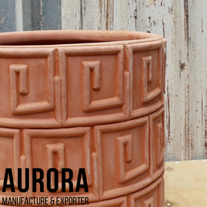 Nouveaux pots de fleurs en terre cuite écologiques avec trou de drainage pour la décoration extérieure du jardin, emballage de marque privée disponible - Product Image 5