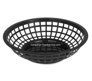 Cesta de Comida Rápida Estilo Americano Ecológica, Cesta de Plástico Ovalada Sólida de PP para Restaurante, Platos y Vajilla Redondos Ovalados FFB - Product Image 2