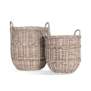 Panier décoratif en rotin tissé - Product Image 2