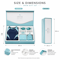 Boîte cadeau magnétique en carton rigide personnalisée, multi-compartiments, finition mate, OEM