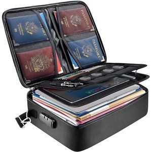 Portable Fireproof Document <b>Box</b> Waterproof <b>File</b> Organize with Lock Fire Proof Document Bag for Documents Storage - Product Image 1