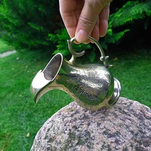 <b>Mini</b> Engraved Jug Elegant Decorative Piece Silver Finished Pitcher Ideal For <b>Table</b> Styling Flower Arrangement And Gift Use - Product Image 3