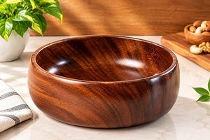 Tazón de Madera de Sheesham Hecho a Mano, Tazón de Madera Natural Marrón para Frutos Secos, Nueces, Bocadillos, Mukhwas, Condimentos, Cocina y Comedor - Product Image 4