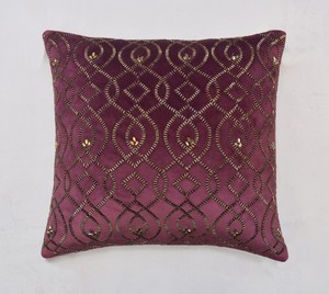Funda de Cojín de Lujo Bordada a Mano con Cuentas y Cierre de Cremallera para Decoración Tradicional del Hogar, Bodas y Hoteles - Product Image 1