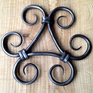 Décoration murale en fer forgé, art déco, art mural personnalisable, fait main, pour la décoration de la maison, du salon - Product Image 1