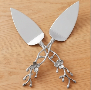 <b>Cheese</b> <b>Knives</b> <b>Set</b> With White Orchid Handle Luxury Design Utensils Elegant Silverware Perfect For Dining Weddings And Kitchen - Product Image 4
