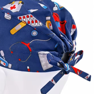 Bonnets chirurgicaux de haute qualité, réutilisables, respirants, hygiéniques, pour usage hospitalier, unisexe, ajustables avec liens à nouer, protection capillaire - Product Image 4