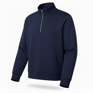 Unisex 1/4 Quarter Zipper Sweatshirt Custom High Quality Men Blank Quarter Zip <b>Pullover</b> <b>Jumper</b> Half Zip Crop Hoodie Sweatshirts - Product Image 2