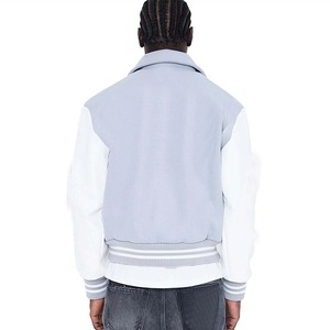 Premium Quality <b>Long</b> Sleeve Drop Shoulder Style <b>Men's</b> Clothing Button Down Outerwear <b>Coats</b> OEM Design Blank Letterman Jacket <b>Men</b> - Product Image 2