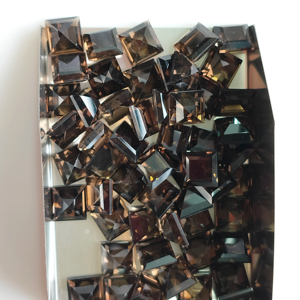 Cuarzo Ahumado Natural de 7MM, Corte Cuadrado Escalonado, Gema Suelta de la Mejor Calidad para Joyería y Fabricación de Collares - Product Image 4