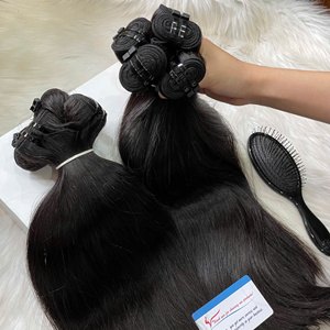 ข้อเสนอสุดคุ้ม ชุดผมแท้สีดำธรรมชาติจากเวียดนาม – ผมดิบแบบเส้นตรง เนื้อผมตรง หนาแน่น คิวติเคิลครบถ้วน - Product Image 3