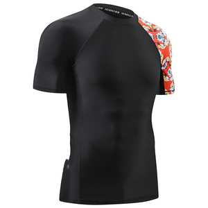 Men Rash Guard <b>Compression</b> T <b>Shirt</b> Short Sleeve Swim <b>Shirt</b> UV Protection Quick Dry Custom Branding OEM - Product Image 4