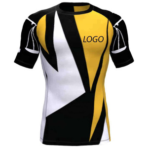 Camiseta de Manga Larga de Secado Rápido, Duradera, Transpirable y Ligera de Spandex/Poliéster, Ajuste Delgado, para Entrenamiento de Artes Marciales Mixtas - Product Image 3