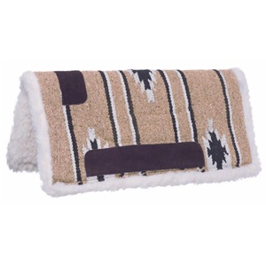 Tapis de selle équestre occidentale personnalisable haut de gamme, en feutre de laine de Nouvelle-Zélande beige, façonné à la main, pour la protection du cheval - Product Image 3