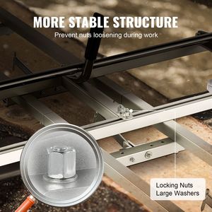 Scierie portative à guide de 14'-36' avec rail en aluminium de 9 pieds pour système de sciage à chaîne, machines à scier le bois - Product Image 2