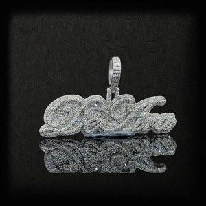 Collar con Nombre Personalizado en Moissanita, Estilo Hip Hop, Joyería de Lujo para Hombre y Mujer, Regalo - Product Image 5