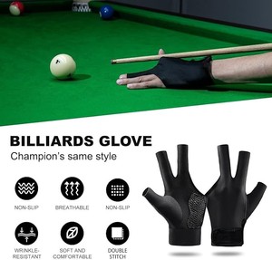 Billiard Pool Glove for Left Hand, 3-Finger Snooker Cue Glove - Product Image 2