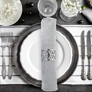 Metal Napkin <b>Rings</b> Set Sleek Modern Table Napkin <b>Ring</b> Holders for Dining Table Wedding Party Kitchen Decor and Gifting Use - Product Image 1