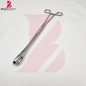 Professional Stainless Steel Body Piercing Clamps, Slotted Foerster Sponge Forceps for Tongue and Belly Piercing - Product Image 2