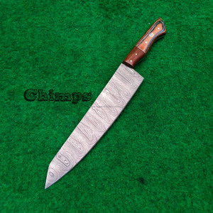 Couteau de Chef en Acier Damas Forgé à la Main, Nouveau Design Japonais Moderne, pour la Cuisine Quotidienne, Manche en Bois Écologique, Vente en Gros - Product Image 3
