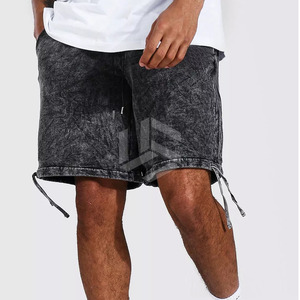 Shorts d'été pour hommes, vêtements de sport, vierges, séchage rapide, pour jogging, effet délavé à l'acide et à la pierre, avec logo personnalisé, OEM - Product Image 1