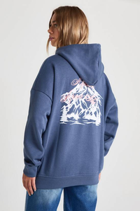 Sudadera con capucha extragrande para mujer, de hombros caídos, informal de invierno, de peso pesado, 100% algodón polar transpirable, con bordado, estilo holgado - Product Image 2