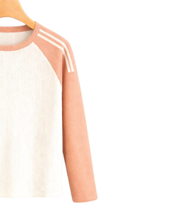 เสื้อยืดแขนยาวสีขาวพีชแบบแร็กแลนสำหรับผู้ชาย ผ้าริบ 100% คอตตอน คอกลม สไตล์ลำลอง เสื้อเบสบอล ผู้ผลิตและจำหน่าย OEM - Product Image 4