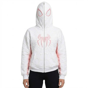 Sweat à capuche zippé en polaire Spider Gwen, motif Ghost Spider, streetwear Marvel, unisexe, veste d'hiver pour cosplay, cadeau pour fans - Product Image 3