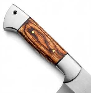 Couteau de chef artisanal en acier inoxydable à haute teneur en carbone de 8 pouces avec manche en bois de rose personnalisé, couteau utilitaire de préparation et de découpe pour barbecue extérieur avec cordon - Product Image 5