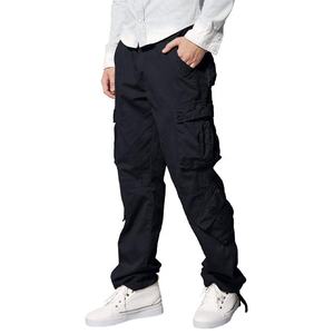 Pantalon Cargo tactique de sport en toile, léger et respirant, avec logo personnalisé de haute qualité pour hommes, coupe régulière, solide et droite, style décontracté - Product Image 4