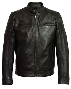 Chaqueta de Cuero Estilo Cafe Racer James - Product Image 1
