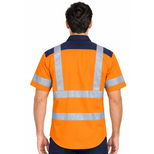 Camisetas de alta visibilidad EAZWEARS para hombre, uniformes de seguridad OEM, proveedor privado, adquisición, uniformes para obra, ropa de trabajo ODM al por mayor para compradores. - Product Image 2