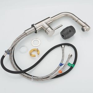 Rubinetto da Cucina Estraibile in Nichel Spazzolato con Doccetta, Rubinetto per Mini Bar e Lavello, e Rubinetto da Bagno di Kitchen Faucets - Product Image 1