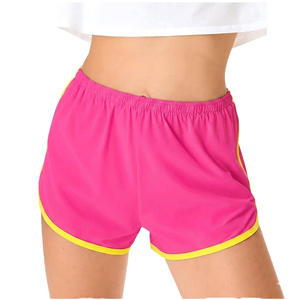 New Latest Design Women Custom Hot <b>Pink</b> Color 100% Cotton <b>Short</b> Length Yoga <b>Shorts</b> for Sale Women <b>Shorts</b> Breathable - Product Image 1