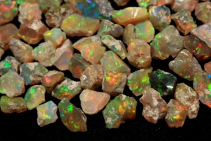 Ópalo Etíope Natural, Ópalo en Bruto, Ópalo Welo en Bruto, Ópalo Multicolor, Piedra de Nacimiento de Octubre para la Fabricación de Joyas - Product Image 3