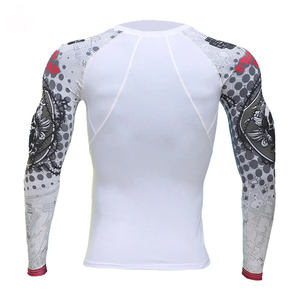 Latest Design Overall Printed Compression Shirts Adult Size Anti Wicking Solid Color Full Sleeve Athletic Top - Product Image 6