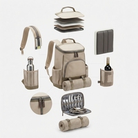 Sac à dos isotherme portable grande capacité avec porte-couverture, sac isotherme pour le camping, la plage et les voyages