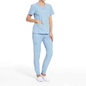 Uniformes de Hospital Más Vendidos, Uniformes Médicos Transpirables de Algodón Orgánico, Conjuntos de Uniformes de Enfermería de Manga Corta en Colores Nuevos para Mujer - Product Image 4