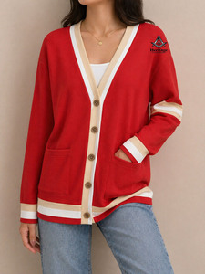 HMR Wholesale Custom Delta Sigma Embroidered Knit <b>Cardigan</b> <b>Sweater</b> For Sorority fraternity College Varsity <b>Sweater</b> - Product Image 5