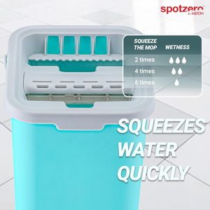 Mopa Plana 2 en 1 con Cámara de Lavado y Secado, 4 Recambios de Microfibra Súper Absorbentes, Mopa para Pisos y Paredes con Mango Largo, Compacta y Ligera, 5 Litros - Product Image 2