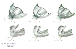 Impression Tray Set of 6 Perforated Solid High Quality Autoclave Dental Products Steel Dental Instrument by <b>Blush</b> surgical - Product Image 2