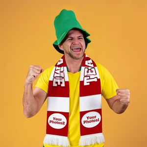 Écharpes de football en tissu tricoté uni, 100% haute qualité, impression de logo personnalisée, écharpes unisexes très vendues - Product Image 6