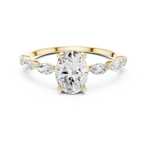 Luxury Rose Gold Plated Oval Solitaire Engagement <b>Ring</b> with Elegant Wedding <b>Ring</b> for Women Gift Jewelry - Product Image 1