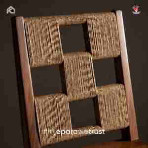 Minimalist Solid Teak Wood Hotel <b>Chair</b> with Rope Back Handmade Eco-Friendly Durable Modern Indoor Furniture Indonesia Made - Product Image 2