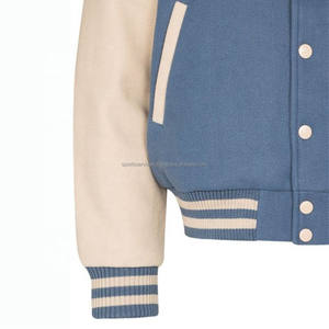 Chaqueta universitaria con bordado de chenilla y parche de lana con logotipo personalizado al por mayor, ropa de calle de lona para hombre, fabricantes de ropa de invierno - Product Image 4