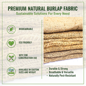 Tissu en jute naturel pour la construction et l'enrobage des piliers de durcissement du béton, utilisé dans les pays du CCG et les Émirats arabes unis - Product Image 4