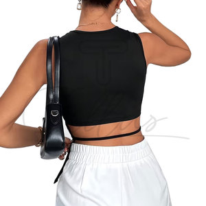 Camiseta sin mangas con estampado digital más vendida para mujer, ropa de gimnasio y fitness, camiseta de verano personalizada con tu logo e impresión. - Product Image 4