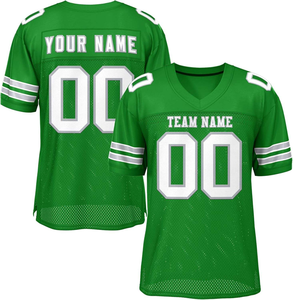 Maillot de football américain personnalisé, col en V, uniforme d'équipe, t-shirt de sport personnalisé pour hommes et jeunes, logo personnalisé, vêtements en gros OEM - Product Image 3