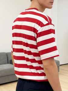 Nueva Camiseta Premium con Hombros Caídos para Hombre, 100% Algodón, Tela Suave, Cuello Redondo, Secado Rápido, Transpirable, con Estampado, Corte Holgado - Product Image 6