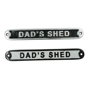 Placa de hierro fundido rectangular estilo rústico para garaje, decoración para el Día del Padre, letreros metálicos personalizados hechos a mano para decoración del hogar. - Product Image 1